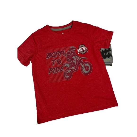 NEW Ohio State Buckeyes Colosseum Motorcycle Crew Neck Tee Shirt Boys 3T - Picture 1 of 5